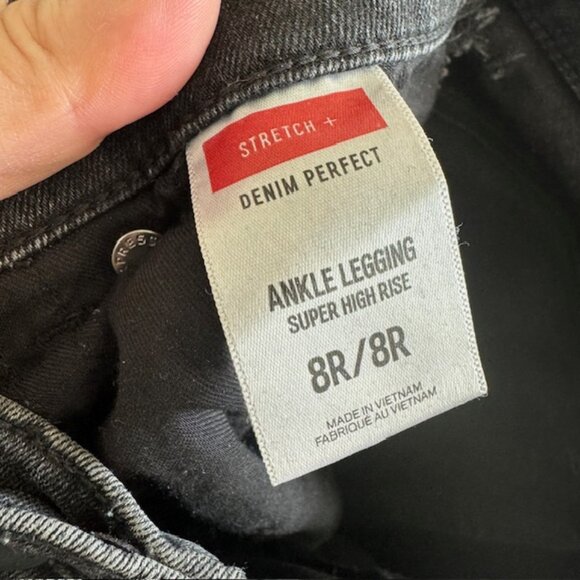 Express Womens‎ Black Ankle Legging Super High Rise Jeans Size 8R EUC - Picture 10 of 11